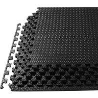 Ark Mat Interlocking Gym Floor Mat Tiles Soft Smooth EVA Foam in Black