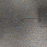 Ark Mat Interlocking Rubber Gym Mat 1m x 1m - Blue - 20mm in Black