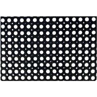 Ark Mat Heavy Duty Rubber Door Mat with Drainage Holes in Black