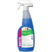 Clover Chemicals Brite Window, Mirror & Plastic Cleaner 750ml in Blue