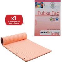 Pukka Dyslexia Pad A4 80Gsm Ruled With Margin 100 Pages 50 Sheets - Color: Rose