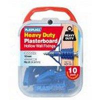 PLASPLUGS Heavy Duty Plasterboard Fixing (Pack of 10) in Blue
