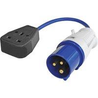 Faithfull Fly Lead 240v 3-pin Plug To 240v 3-pin Socket & 35cm Lead (UK Plug)