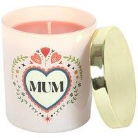 Something Different Mum French Tulip Folk Heart Scented Candle in Light Pink