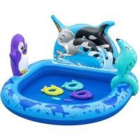 Bestway Polar Pals Water Play Centre Inflatable Paddling Pool Blue