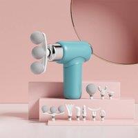 Leaper 9-Head Mini Electric Massage Gun in Blue