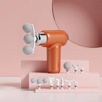 Leaper 9-Head Mini Electric Massage Gun in Orange