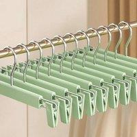 Kelvenix Green Skirt Hangers Clips Adjustable Clips Hooks Organizer