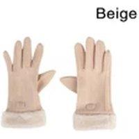 Havendro Beige Women Thermal Touchscreen Waterproof Winter Gloves
