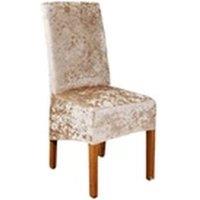 Havendro L Size - Champagne Velvet Dining Chair Covers Stretchable Slipcover in Tan
