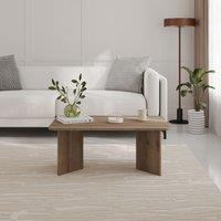 Decortie 'Sam' Modern Radius Rectangular Coffee Table 100cm in Dark Brown | Size: 1 Pack
