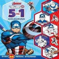 Marvel Entertainment International Ltd Marvel Avengers Captain America: 5 in 1 Colouring Paperback Book