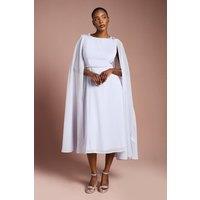 Coast Women's Detachable Cape Georgette Dress with Diamante Broach Detail in Lilac | Size: 8