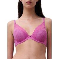 Chantelle Women's Norah Chic Plunge T-Shirt Bra in Pink | Size: 32FF