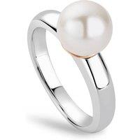 Clogau Women's Nature's Wonder Sterling Silver Beachcomber Ring with Pearl in Metallics | Size: Small