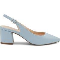 Paradox London Women's 'Isadora' Block Heel Slingback Court Shoes in Baby Blue | Size: 7