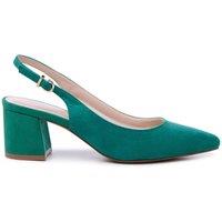 Paradox London Women's 'Isadora' Block Heel Slingback Court Shoes in Emerald | Size: 4