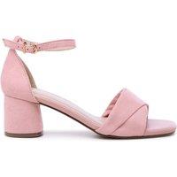 Paradox London Women's Maxine' Block Heel Ankle Strap Sandals in Dusty Pink | Size: 8