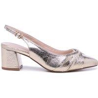 Paradox London Women's Giverny' Wide Fit Slingback Court Shoes in Metallic Gold | Size: 4E