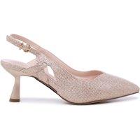 Paradox London Women's Glamora' Wide Fit Slingback Heels in Gold | Size: 6E
