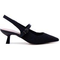 Paradox London Women's Tropicana' Sling Back Low Heel Shoes in Black | Size: 6
