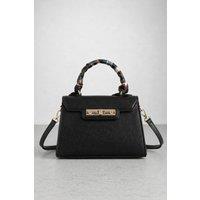 SVNX Women's Small Crossbody Bag with Scarf Handle in Black