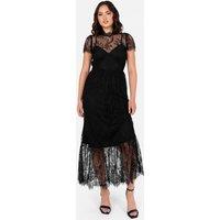 Lovedrobe Women's Lace Midaxi Dess in Black | Size: 8