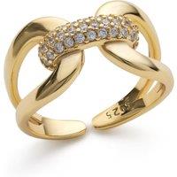Elk & Bloom Women's 14K Gold Diamante Wrap Ring