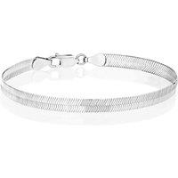 Spero London Women's Italian Herringbone Sterling Chain Bracelet in Silver