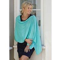 Cove Women's Lucy 4-way Cashmere Poncho in Aqua