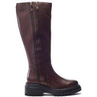 Moda In Pelle Women's 'Camilio' Leather Biker Boots in Dark Brown | Size: 5