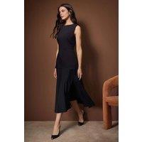 WOVCOR Women's Stretch Woven Sleeveless Midi Dress in Black | Size: 6
