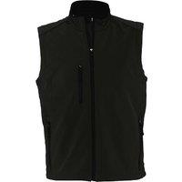 SOL'S Men's Rallye Soft Shell Bodywarmer Jacket in Black | Size: 3XL