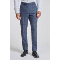 Antique Rogue Men's Dustin Airforce Check Trousers in Blue | Size: 44R