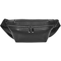 House of Leather Men's Real Leather Waist Bum Bag Slim Travel Money Pouch Pack Brighton Black | Size: Medium