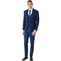 XPOSED Men's Geo Pattern Detailed 3 Piece Suit in Navy | Size: 54R