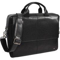House of Leather Men's Mens Real Leather Briefcase Messenger Laptop Bag Park Lane in Black