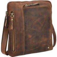 House of Leather Men's Mens Real Leather Cross Body Organiser Shoulder Bag Langley in Tan