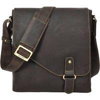 House of Leather Men's Mens Real Leather Shoulder Cross Body Bag Oxford in Brown