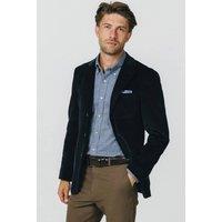 Dobell Men's Navy Corduroy Casual Jacket | Size: 42R