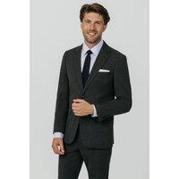 Dobell Men's Charcoal Windowpane Check 2 Piece Suit | Size: 46R