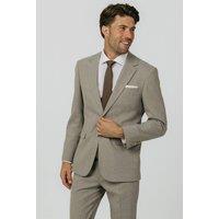 Dobell Men's Natural Check 2 Piece Suit in Light Brown | Size: 46R