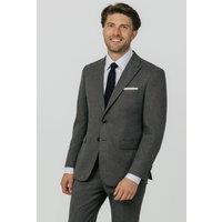 Dobell Men's Charcoal Chalkstripe 2 Piece Suit | Size: 48R