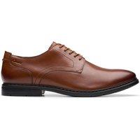 Clarks Men's Banbury Derby Tan Leather Derby Shoes, Lace Up in Brown | Size: 12-Standard Fit