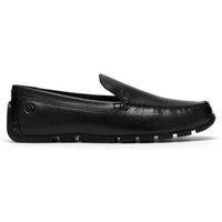 Clarks Men's Corsley Plain Black Leather Loafers, Slip Ons | Size: 8-Standard Fit