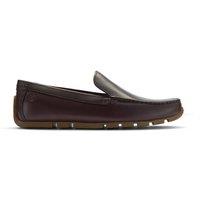 Clarks Men's Corsley Plain Dark Brown Leather Loafers, Slip Ons | Size: 9.5-Standard Fit