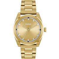 HUGO Men's 1530354 42mm Quartz Watch in Gold