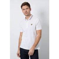 Lyle & Scott Men's Logo Ribbed Polo Shirt White/ Port in White | Size: Large