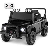 Costway Licensed Land Rover Defender Toy Car Electric 12V Kids Ride On Car in Black
