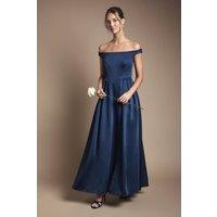 Coast Women's Bandeau Double Layer Skirt Maxi Bridesmaid Dress in Navy | Size: 16